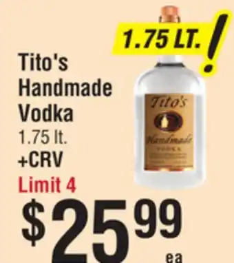Smart & Final Tito's Handmade Vodka offer