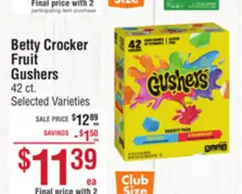Smart & Final Betty Crocker Fruit Gushers offer