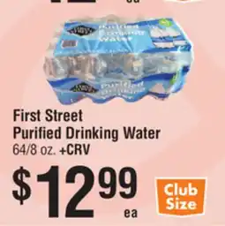 Smart & Final First Street Purified Drinking Water offer