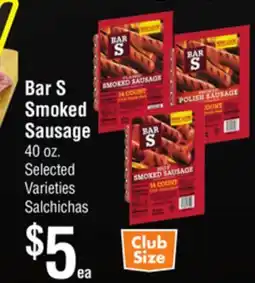 Smart & Final Bar S Smoked Sausage offer