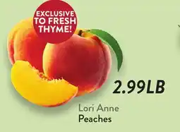 Fresh Thyme Lori Anne Peaches offer