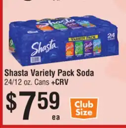 Smart & Final Shasta Variety Pack Soda offer