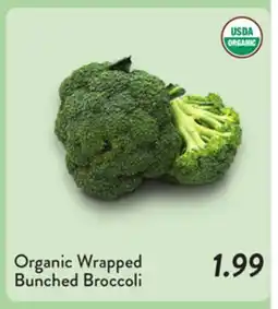 Fresh Thyme Organic Wrapped Bunched Broccoli offer