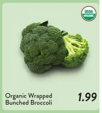 Fresh Thyme Organic Wrapped Bunched Broccoli offer