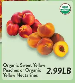 Fresh Thyme Organic Sweet Yellow Peaches or Organic Yellow Nectarines offer