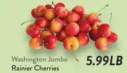 Fresh Thyme Washington Jumbo Rainier Cherries offer