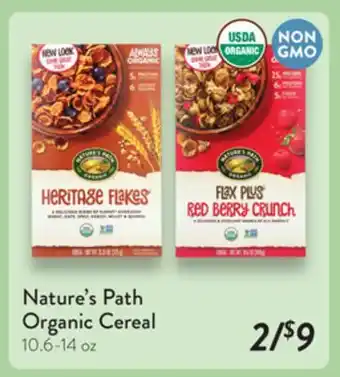Fresh Thyme Nature's Path Organic Cereal offer