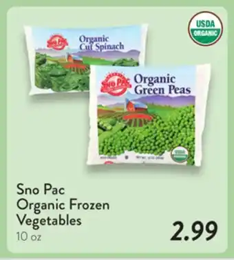 Fresh Thyme Sno Pac Organic Frozen Vegetables offer