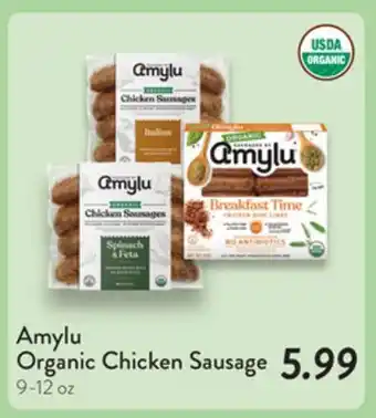 Fresh Thyme Amylu Organic Chicken Sausage offer