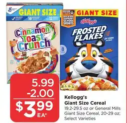 Food 4 Less Kellogg's Giant Size Cereal offer