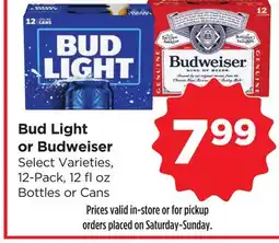 Food 4 Less Bud Light or Budweiser offer