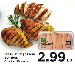 Food 4 Less Fresh Heritage Farm Boneless Chicken Breasts offer