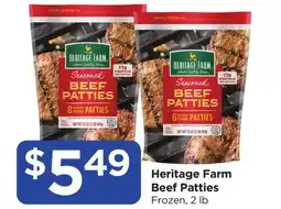 Food 4 Less Heritage Farm Beef Patties offer