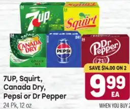 Tony’s Fresh Market 7UP, Squirt, Canada Dry, Pepsi or Dr Pepper offer