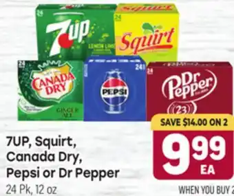 Tony’s Fresh Market 7UP, Squirt, Canada Dry, Pepsi or Dr Pepper offer