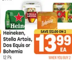 Tony’s Fresh Market Heineken, Stella Artois, Dos Equis or Bohemia offer