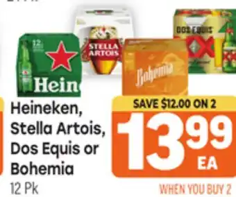 Tony’s Fresh Market Heineken, Stella Artois, Dos Equis or Bohemia offer