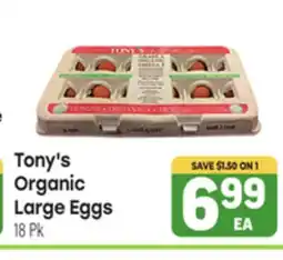 Tony’s Fresh Market Tony's Organic Organic Large Eggs offer