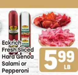 Tony’s Fresh Market Eckrich Fresh Sliced Hard Genoa Salami or Pepperoni offer