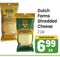 Tony’s Fresh Market Dutch Farms Shredded Cheese offer