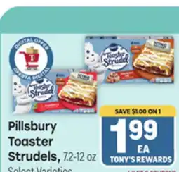 Tony’s Fresh Market Pillsbury Toaster Strudels offer