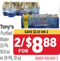 Tony’s Fresh Market Tony's Purified Purified Water offer