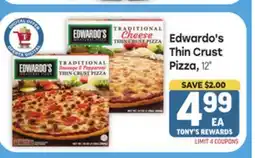 Tony’s Fresh Market Edwardo's Thin Crust Pizza offer