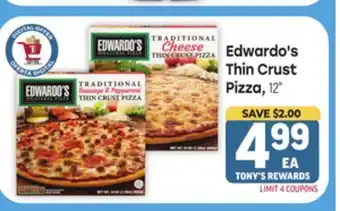 Tony’s Fresh Market Edwardo's Thin Crust Pizza offer