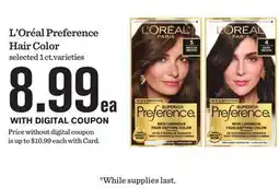 Mariano's L' Oréal Preference Hair Color offer