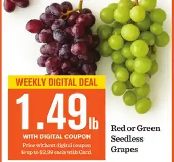 Mariano's Red or Green Seedless Grapes offer