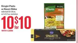 Mariano's Kroger Pasta or Knorr Sides offer