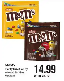 Mariano's M & M' s Party Size Candy offer