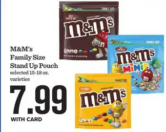 Mariano's M & M's Family Size Stand Up Pouch offer