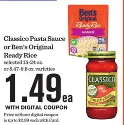 Mariano's Classico Pasta Sauce or Ben's Original Ready Rice offer