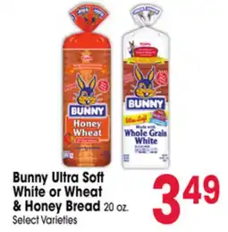 Jewel-Osco Bunny Ultra Soft White or Wheat & Honey Bread offer