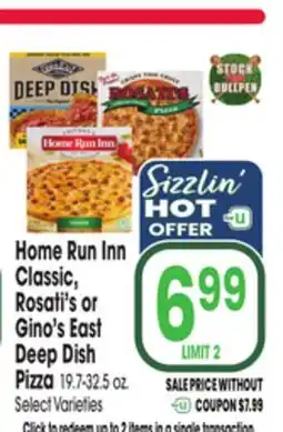 Jewel-Osco Home Run Inn Classic, Rosati's or Gino's East Deep Dish Pizza offer