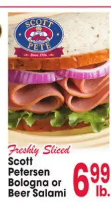 Jewel-Osco Scott Petersen Bologna or Beer Salami offer