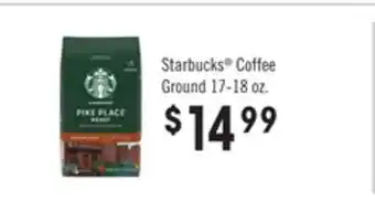 Jewel-Osco Starbucks Coffee Ground offer