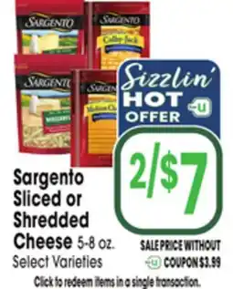Jewel-Osco Sargento Sliced or Shredded Cheese offer