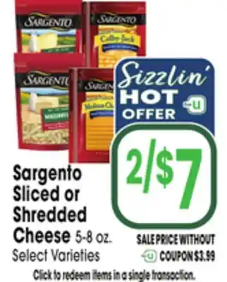 Jewel-Osco Sargento Sliced or Shredded Cheese offer