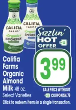 Jewel-Osco Califia Farms Organic Almond Milk offer