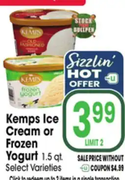 Jewel-Osco Kemps Ice Cream or Frozen Yogurt offer