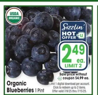 Jewel-Osco Organic Blueberries offer