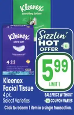 Jewel-Osco Kleenex Facial Tissue offer