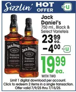 Jewel-Osco Jack Daniel's offer