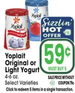 Jewel-Osco Yoplait Original or Light Yogurt offer