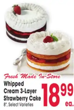 Jewel-Osco Whipped Cream 3-Layer Strawberry Cake offer