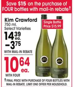 Jewel-Osco Kim Crawford offer
