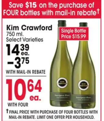Jewel-Osco Kim Crawford offer