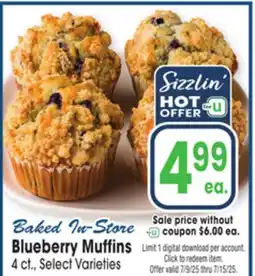 Jewel-Osco Blueberry Muffins offer